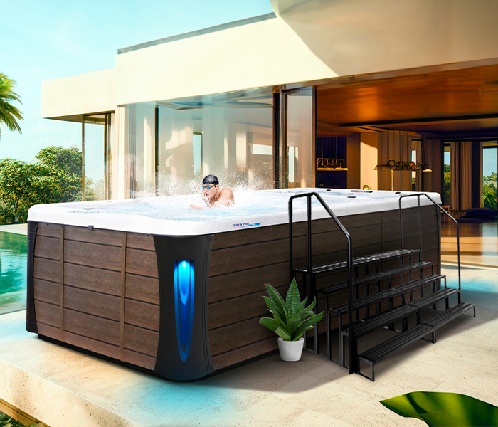 Calspas hot tub being used in a family setting - Montgomery