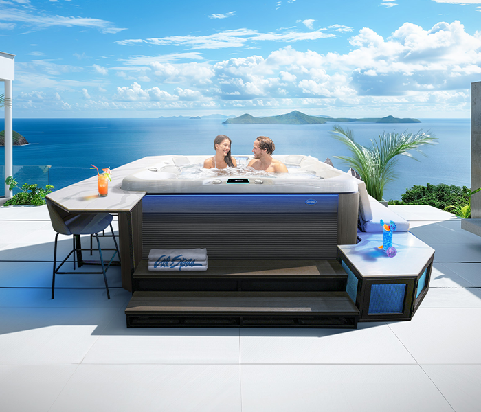 Calspas hot tub being used in a family setting - Montgomery